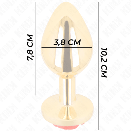 Kink - Plug Anal Gold Rose Rot Grösse L