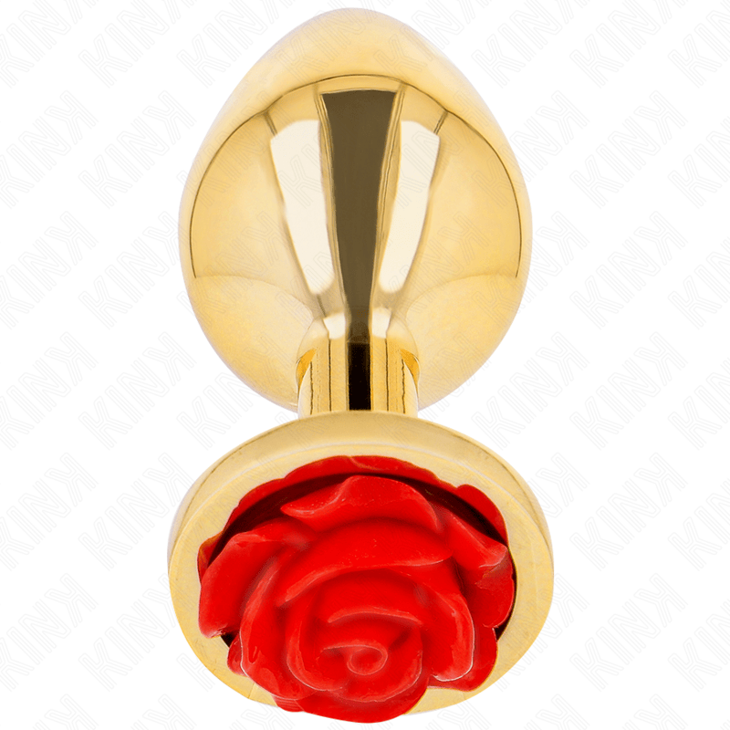 Kink - Plug Anal Gold Rose Rot Grösse M