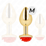 Kink - Plug Anal Gold Rose Rot Grösse M