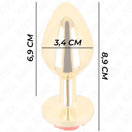 Kink - Plug Anal Gold Rose Rot Grösse M