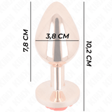 Kink - Rosa Goldener Analstecker mit Roter Rose L