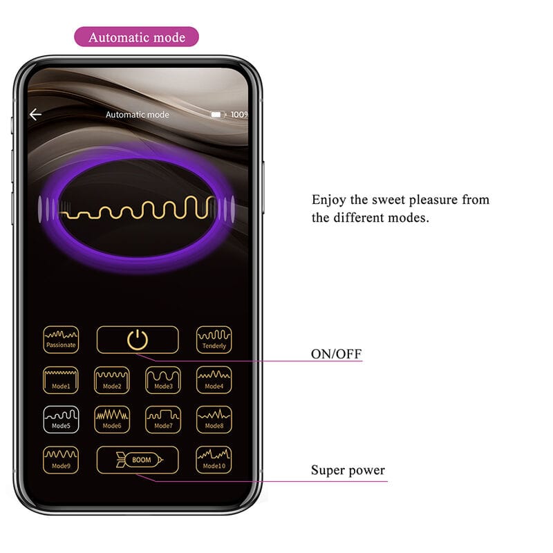 Klay Stoß-Ei-Vibrator mit App-Steuerung Lila – Ansicht 16