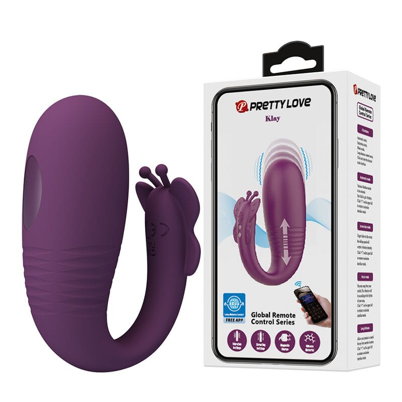 Klay Stoß-Ei-Vibrator mit App-Steuerung Lila – Ansicht 2