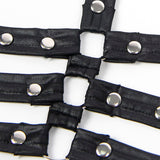 Kleid 954406 Bondage-Kleid aus Leder Schwarz S/M