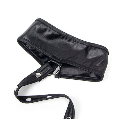 Kleid 954406 Bondage-Kleid aus Leder Schwarz S/M