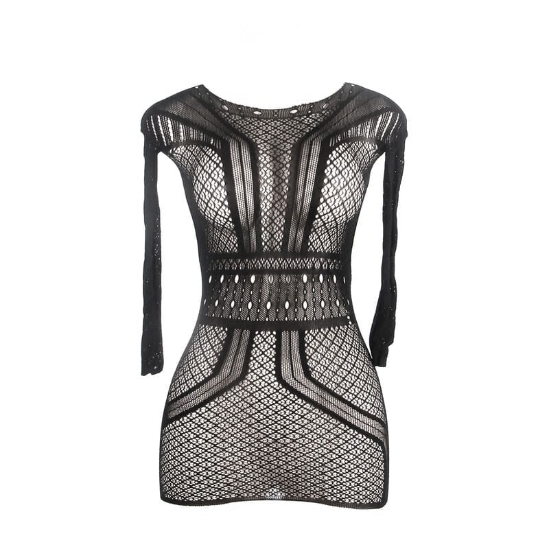 Kleid Kurzes Netzkleid mit nacktem Rücken Eine