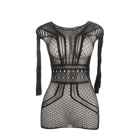 Kleid Kurzes Netzkleid mit nacktem Rücken Eine