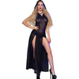 Kleid Lang mit Kapuze Schwarz S