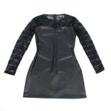 Kleid Langärmeliges Kleid mit schwarzer Spitze L/XL