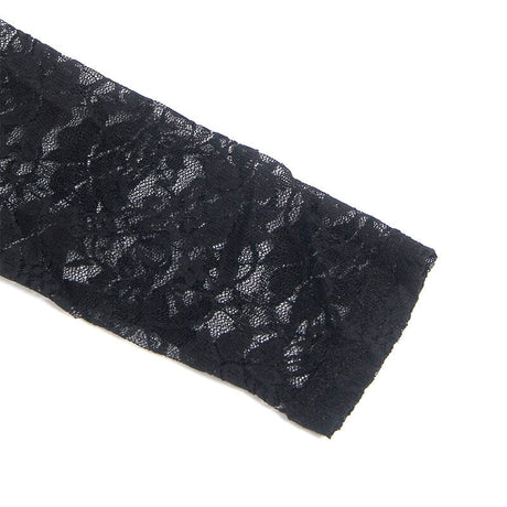 Kleid Langärmeliges Kleid mit schwarzer Spitze S/M