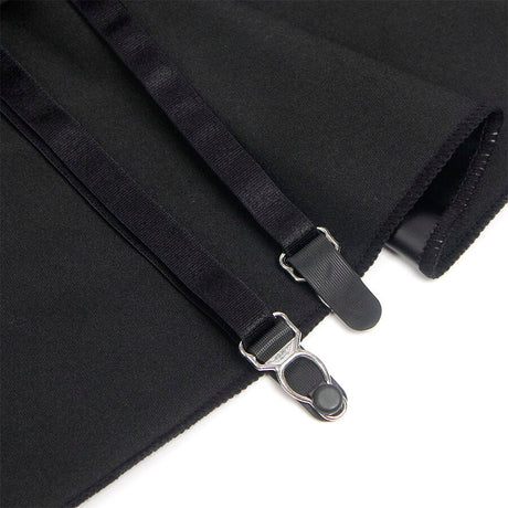 Kleid Lederkleid mit Spitzen-Reißverschluss Schwarz S/M