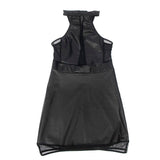 Kleid Neckholder-Kleid mit Transparenzen Schwarz S/M