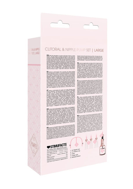 Klitoris- und Brustwarzenpumpen-Set Large Pink 76,5 cm – Ansicht 3