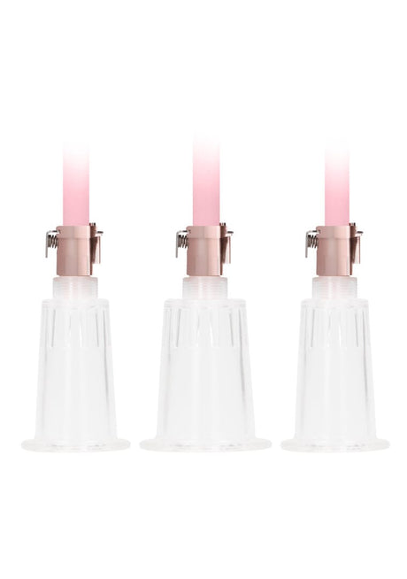 Klitoris- und Brustwarzenpumpen-Set Large Pink 76,5 cm – Ansicht 5