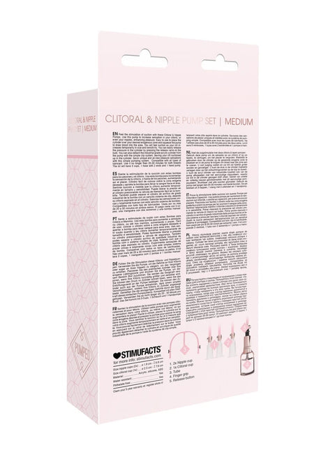 Klitoris- und Brustwarzenpumpen-Set Medium Pink 74,5 cm – Ansicht 3