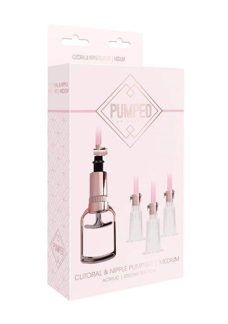 Klitoris- und Brustwarzenpumpen-Set Medium Pink 74,5 cm – Ansicht 2