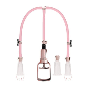 Klitoris- und Brustwarzenpumpen-Set Medium Pink 74,5 cm