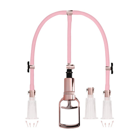 Klitoris- und Brustwarzenpumpen-Set Medium Pink 74,5 cm