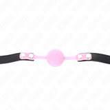 Knebel Leuchtender Silikonball Schwarz