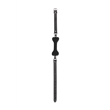 Knebel Ouch Black and White mit Knochen aus Silikon 12,2 x Ø 2 cm Schwarz – Ansicht 5