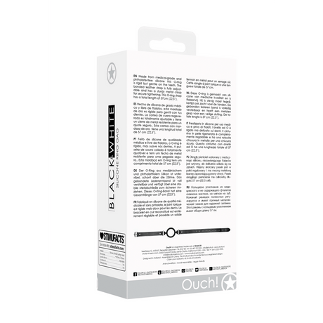 Knebel Ouch Black and White mit Silikonring Schwarz 57 x Ø 5,2 cm – Ansicht 3