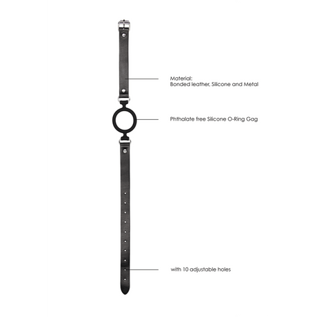 Knebel Ouch Black and White mit Silikonring Schwarz 57 x Ø 5,2 cm – Ansicht 7