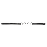 Knebel Ouch mit Mundhaken aus Leder und Stahl Schwarz