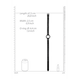 Knebel Ouch mit O-Ring und Lederriemen Schwarz 67,5 cm – Ansicht 7