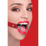 Knebel Ouch mit O-Ring XL und Lederriemen Rot – Ansicht 3