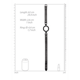 Knebel Ouch Silikonring mit Lederriemen Schwarz 57 x Ø 5 cm – Ansicht 6