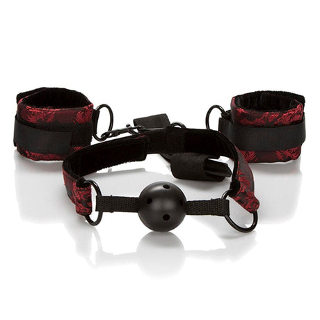 Knebel Scandal Atmungsaktiver Ballknebel mit Handschellen