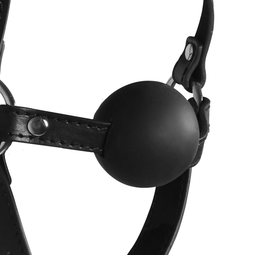 Kopfharness Ouch mit festem Ball 70 x Ø 4,2 cm Schwarz – Ansicht 7