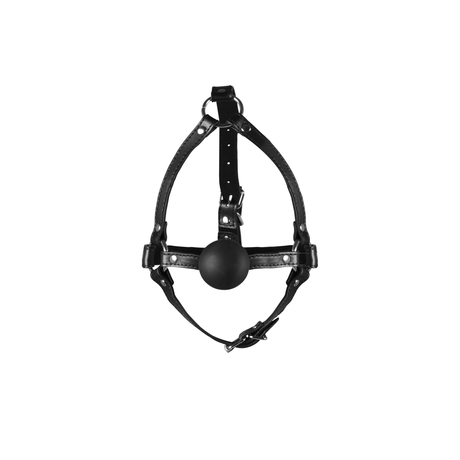 Kopfharness mit festem Ballknebel Schwarz 70 x Ø 4,2 cm – Ansicht 5