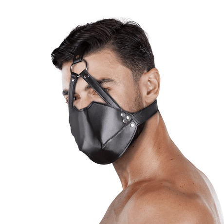Kopfharness Ouch mit Mundabdeckung und Ball mit Luftlöchern 55,2 x Ø 3,9 cm Schwarz – Ansicht 7