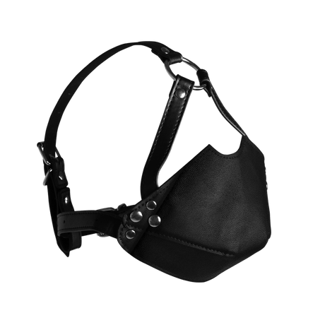 Kopfharness Ouch mit Mundabdeckung und Ball mit Luftlöchern 55,2 x Ø 3,9 cm Schwarz – Ansicht 4