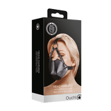 Kopfharness Ouch mit Mundabdeckung und festem Ball 55,2 x Ø 3,9 cm Schwarz – Ansicht 2