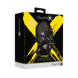 Kopfharness Ouch mit Reißverschluss am Mund und Schloss Schwarz 78,5 cm – Ansicht 2