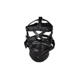 Kopfharness Ouch mit Reißverschluss am Mund und Schloss Schwarz 78,5 cm – Ansicht 5