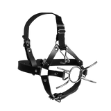 Kopfharness Ouch mit Spider-Gag und Nasenhaken Schwarz 70 x Ø 4,4 cm – Ansicht 4