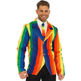 Kostüm Blazer + Krawatte Regenbogen S