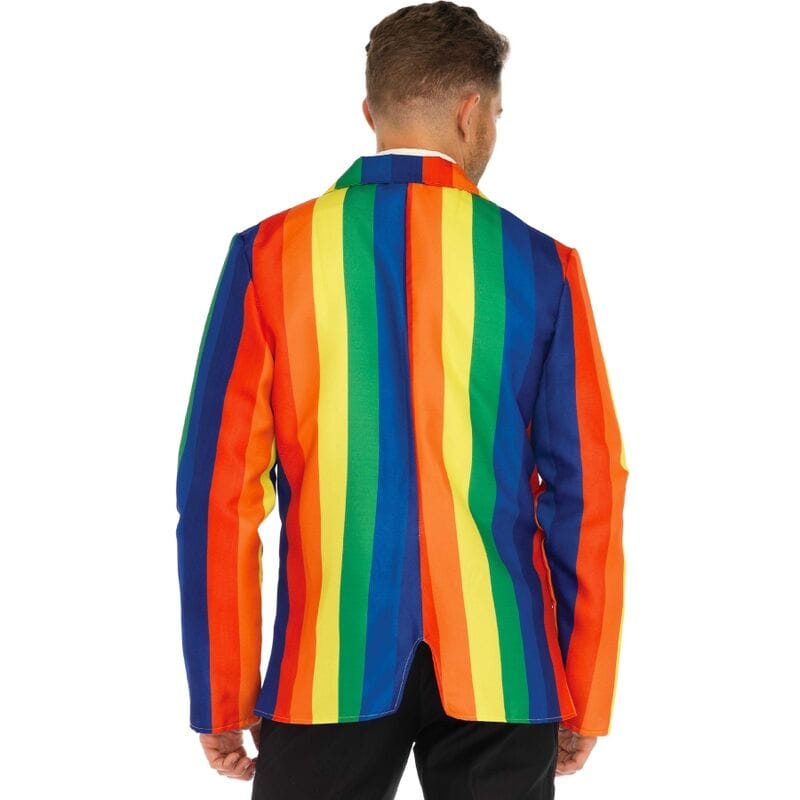 Kostüm Blazer + Krawatte Regenbogen S – Ansicht 2