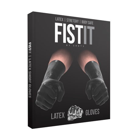 Latex-Handschuhe für ihn und sie Schwarz 33,5 cm – Ansicht 2