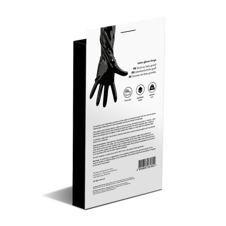 Latexhandschuhe Groß Schwarz 35 cm – Ansicht 3