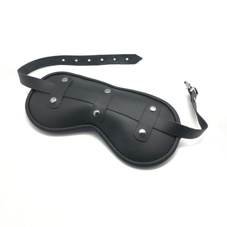 Leder-Augenmaske Blind Up gepolstert Schwarz