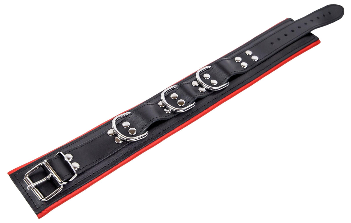 Lederhalsband gepolstert