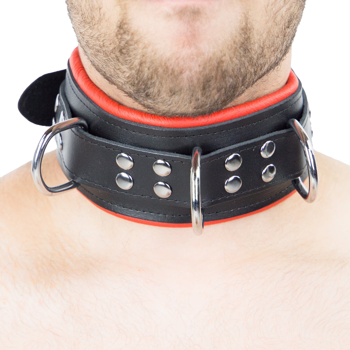 Lederhalsband gepolstert