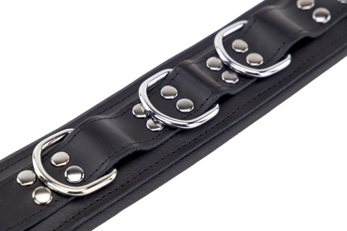 Lederhalsband gepolstert