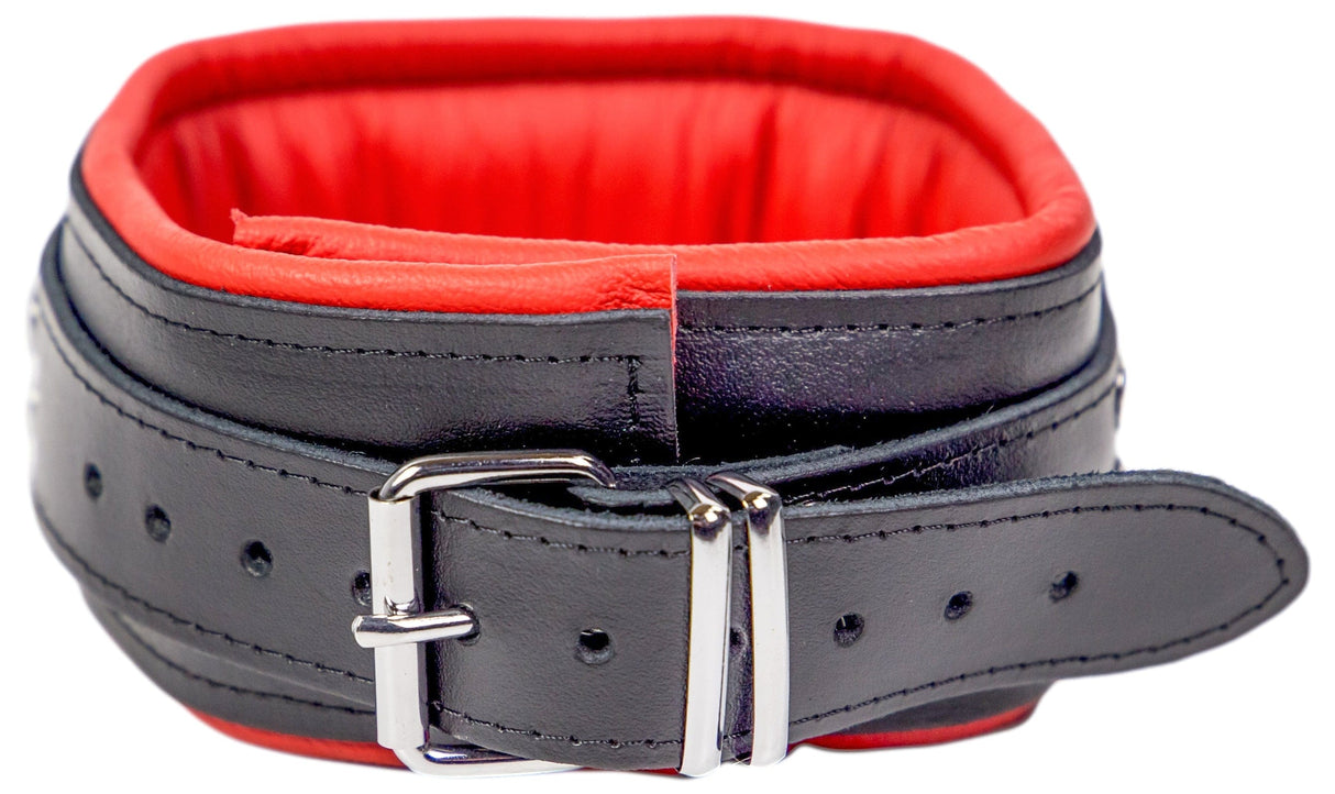 Lederhalsband gepolstert