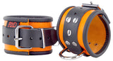 Lederhandschellen D-Ring Orange