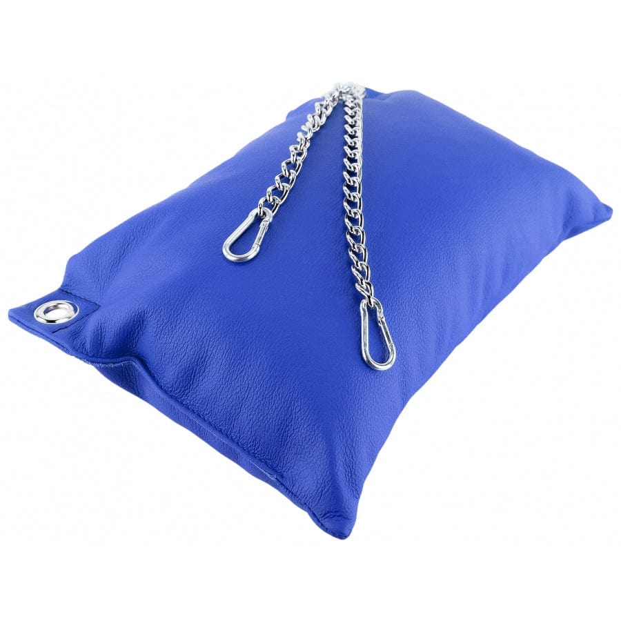 Lederkissen Blau